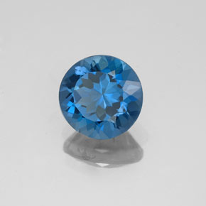 Topazio naturale blu da 1,93 ct, taglio rotondo, VS