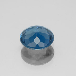 Topazio naturale blu da 2,13 ct, taglio rotondo, VVS