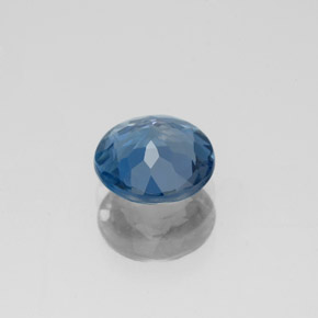 Topazio naturale blu da 1,43 ct, taglio rotondo, VS-SI
