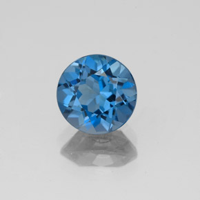 Topazio naturale blu da 1,77 ct, taglio rotondo, VS