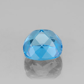 Topazio naturale blu da 2,99 ct, taglio a cuscino, VVS-VS