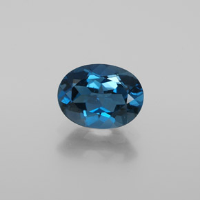 Topazio naturale blu da 1,88 ct, taglio ovale, VS