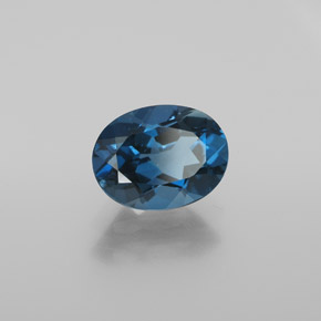 Topazio naturale blu da 1,88 ct, taglio ovale, VS