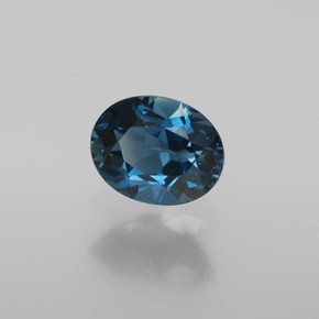 Topazio naturale blu da 2,00 ct, taglio ovale, VVS
