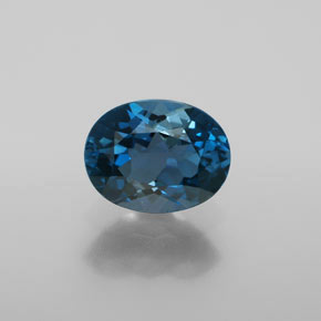 Topazio naturale blu da 2,28 ct, taglio ovale, VS
