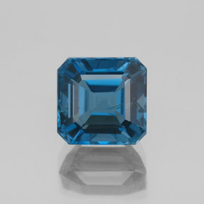 Topazio naturale blu da 3,34 ct, taglio smeraldo, SI