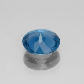 Topazio naturale blu da 1,97 ct, taglio rotondo, VS