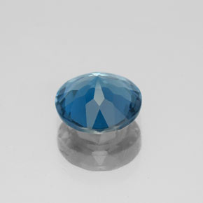 Topazio naturale blu da 1,92 ct, taglio rotondo, VS-SI