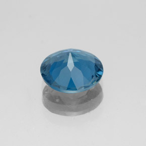 Topazio naturale blu da 1,90 ct, taglio rotondo, SI