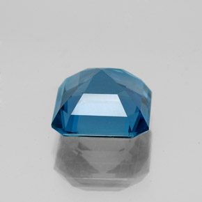 Topazio naturale blu da 3,10 ct, taglio smeraldo, VVS