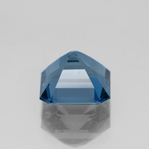 Topazio naturale blu da 2,86 ct, taglio smeraldo, VS-SI