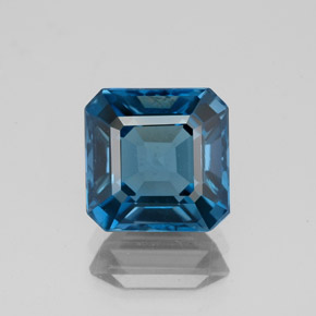Topazio naturale blu da 3,03 ct, taglio smeraldo, VVS