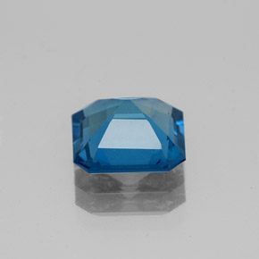 Topazio naturale blu da 2,06 ct, taglio smeraldo, VVS-VS