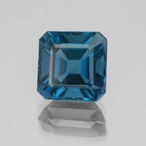 Topazio naturale blu da 3,18 ct, taglio smeraldo, VS