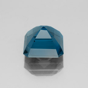 Topazio naturale blu da 3,18 ct, taglio smeraldo, VS