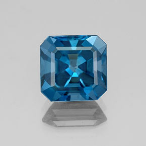 Topazio naturale blu da 2,85 ct, taglio smeraldo, VS-SI