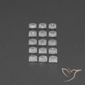 Gemme di Topazio Bianco naturale da 3.79 ct, Quadrato, VS-SI
