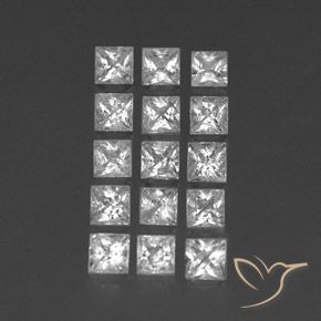 Gemme di Topazio Bianco naturale da 3.82 ct, Quadrato, VS-SI