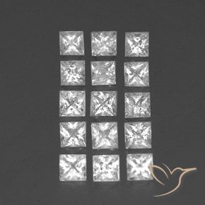 Gemme di Topazio Bianco naturale da 3.79 ct, Quadrato, SI