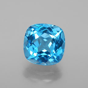 Topazio naturale blu da 2,77 ct, taglio a cuscino, SI