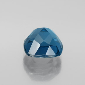 Topazio naturale blu da 4,45 ct, taglio a cuscino, VVS
