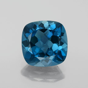 Topazio naturale blu da 3,33 ct, taglio a cuscino, VS-SI