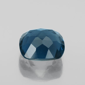 Topazio naturale blu da 3,66 ct, taglio a cuscino, VVS