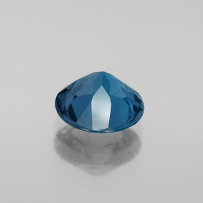 Topazio naturale blu da 1,79 ct, taglio rotondo, VVS-VS