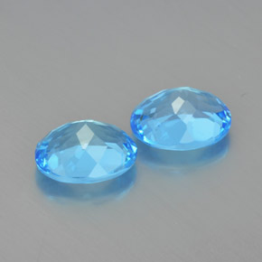 Topazio naturale blu da 4,84 ct, taglio ovale, VVS-VS