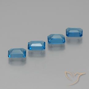 Gemme di Topazio Blu svizzero naturale da 7.49 ct, Ottagonale / Taglio smeraldo, VS