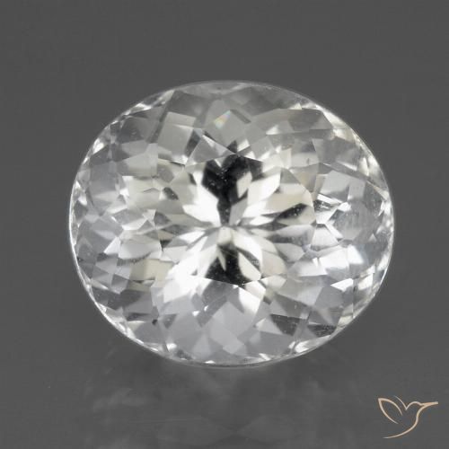 3.71ct Naturale Bianco Topazio, Ovale, VVS-VS
