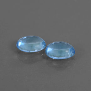 Topazio naturale blu svizzero da 1,59 ct, taglio ovale, trasparente