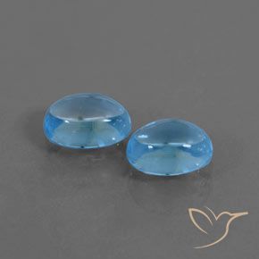 Gemme di Topazio Blu svizzero naturale da 2.31 ct, Ovale, Trasparente