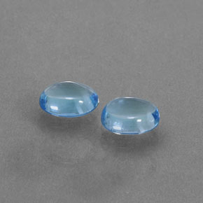 Topazio naturale blu da 2,05 ct, taglio ovale, trasparente