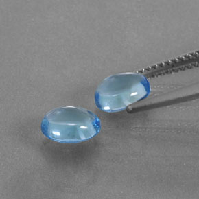 Topazio naturale blu da 2,05 ct, taglio ovale, trasparente