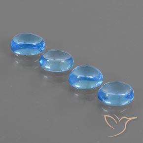 5.38ctw Naturale Blu svizzero Topazio, Ovale, Trasparente