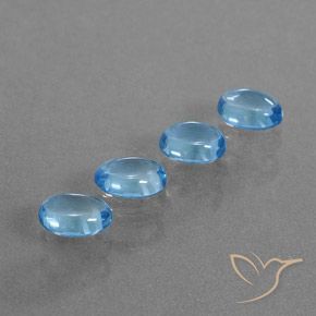 4.04ctw Naturale Blu svizzero Topazio, Ovale, Trasparente