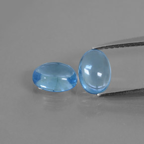 Gemme di Topazio Blu svizzero naturale da 2.32 ct, Taglio ovale, Trasparente
