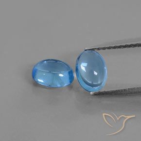 2.12ctw Naturale Blu svizzero Topazio, Ovale, Trasparente