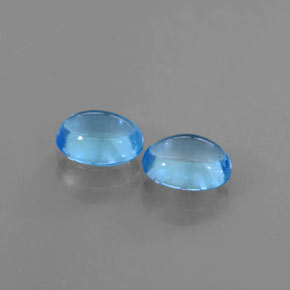 Topazio naturale blu da 2,12 ct, taglio ovale, trasparente
