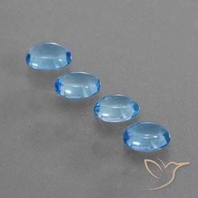 3.55ctw Naturale Blu svizzero Topazio, Ovale, Trasparente