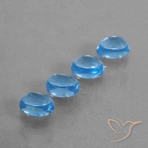 5.64ctw Naturale Blu svizzero Topazio, Ovale, Trasparente
