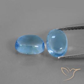 2.26ctw Naturale Blu svizzero Topazio, Ovale, Trasparente