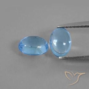 2.10ctw Naturale Blu svizzero Topazio, Ovale, Trasparente
