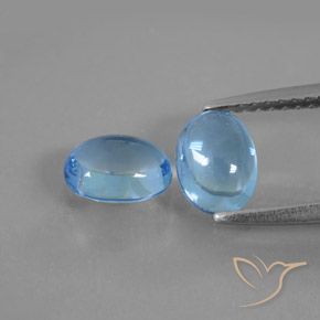 2.12ctw Naturale Blu svizzero Topazio, Ovale, Trasparente