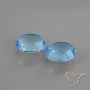 Gemme di Topazio Blu svizzero naturale da 2.12 ct, Ovale, Trasparente