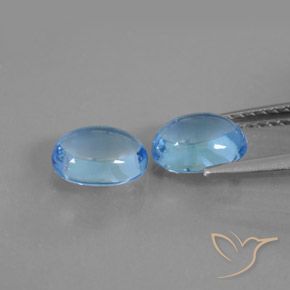 Gemme di Topazio Blu svizzero naturale da 2.12 ct, Ovale, Trasparente