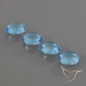 4.12ctw Naturale Blu svizzero Topazio, Ovale, Trasparente