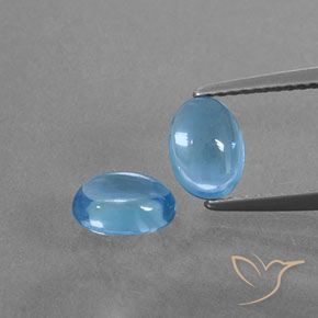 2.30ctw Naturale Blu svizzero Topazio, Ovale, Trasparente