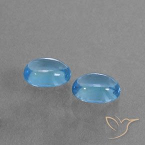 Gemme di Topazio Blu svizzero naturale da 2.30 ct, Ovale, Trasparente